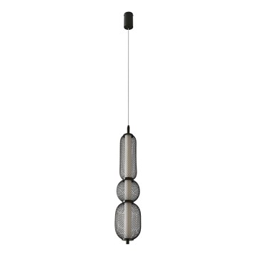 LED luster na lanku PUMA LED/15W/230V pr. 14 cm čierna