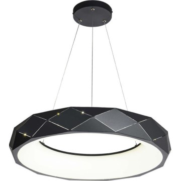 LED luster na lanku REUS LED/36W/230V 4000K pr. 61 cm čierna