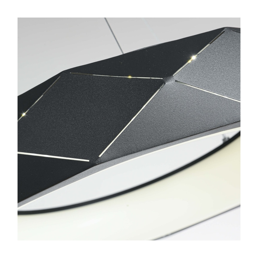 LED luster na lanku REUS LED/36W/230V 4000K pr. 61 cm čierna