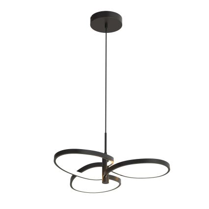 LED luster na lanku RIBBON LED/25W/230V 4000K čierny