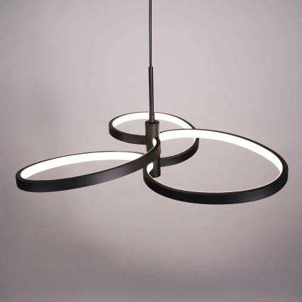 LED luster na lanku RIBBON LED/25W/230V 4000K čierny