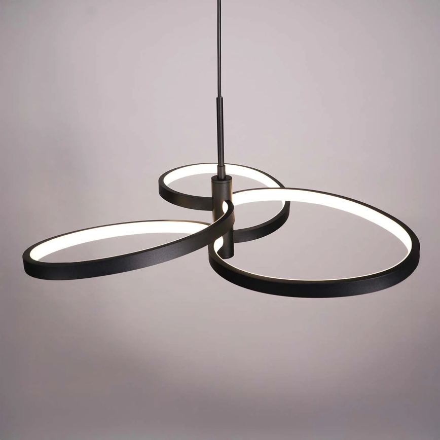 LED luster na lanku RIBBON LED/25W/230V 4000K čierny