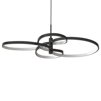 LED luster na lanku RIBBON LED/37W/230V 4000K čierna