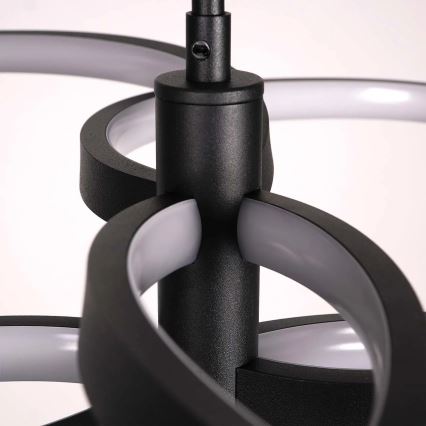 LED luster na lanku RIBBON LED/37W/230V 4000K čierna