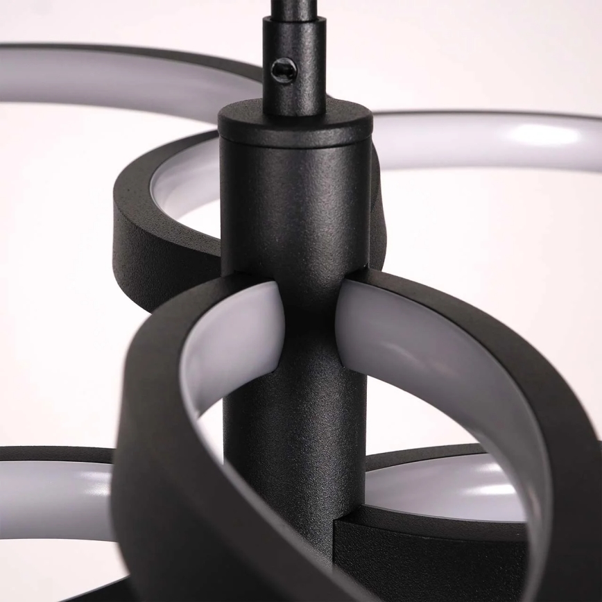 LED luster na lanku RIBBON LED/37W/230V 4000K čierna