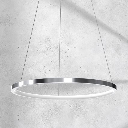 LED Luster na lanku ROTONDA LED/27W/230V lesklý chróm