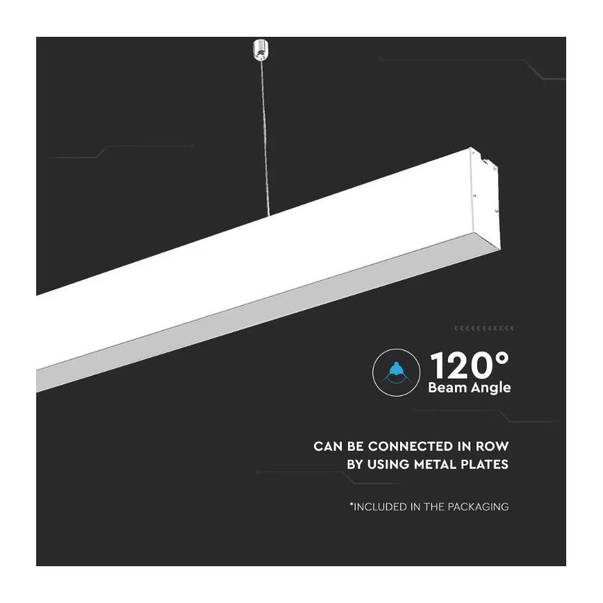 LED Luster na lanku SAMSUNG CHIP LED/40W/230V 6400K biela