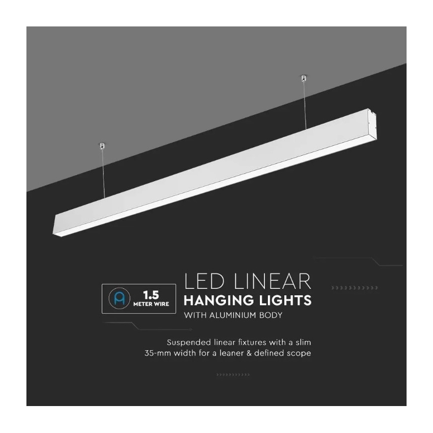 LED Luster na lanku SAMSUNG CHIP LED/40W/230V 6400K biela