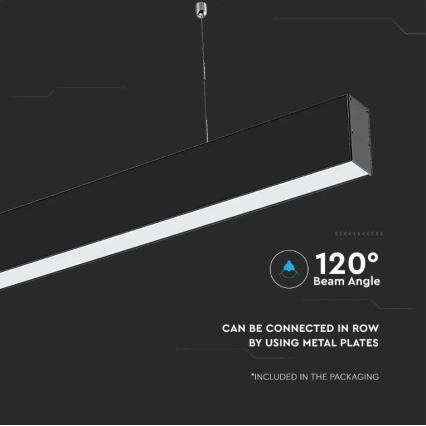 LED Luster na lanku SAMSUNG CHIP LED/40W/230V 6400K čierna