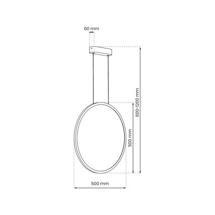 LED Luster na lanku SATURNO LED/28W/230V pr. 50 cm IP44 zlatá