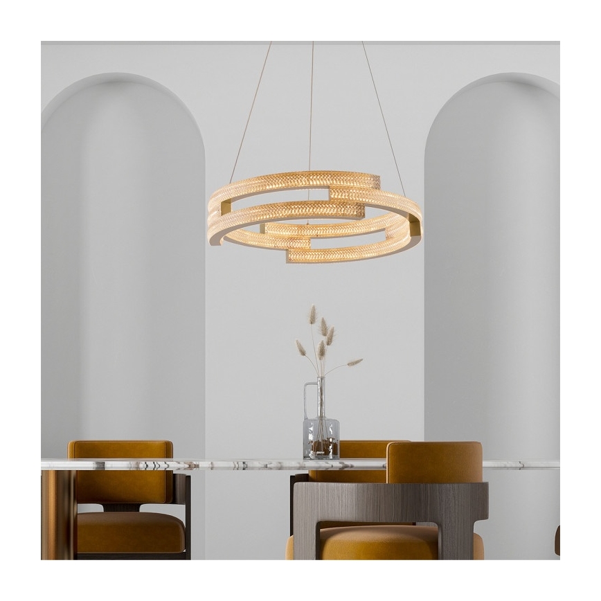 LED luster na lanku TARJA LED/36W/230V 3000/4000/6000K pr. 60 cm zlatý