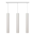 LED Luster na lanku TUBA 3xGU10/4,8W/230V biela
