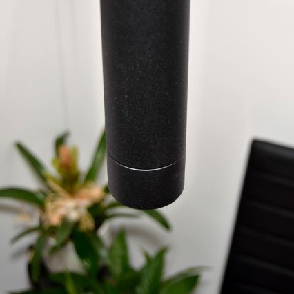 LED Luster na lanku TUBA 3xGU10/4,8W/230V čierna