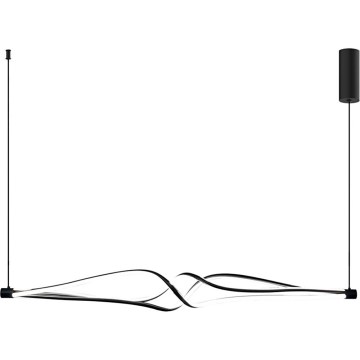 LED Luster na lanku TWISTER LED/56W/230V čierna