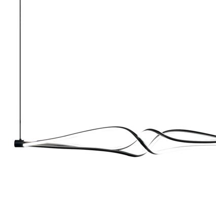 LED Luster na lanku TWISTER LED/56W/230V čierna