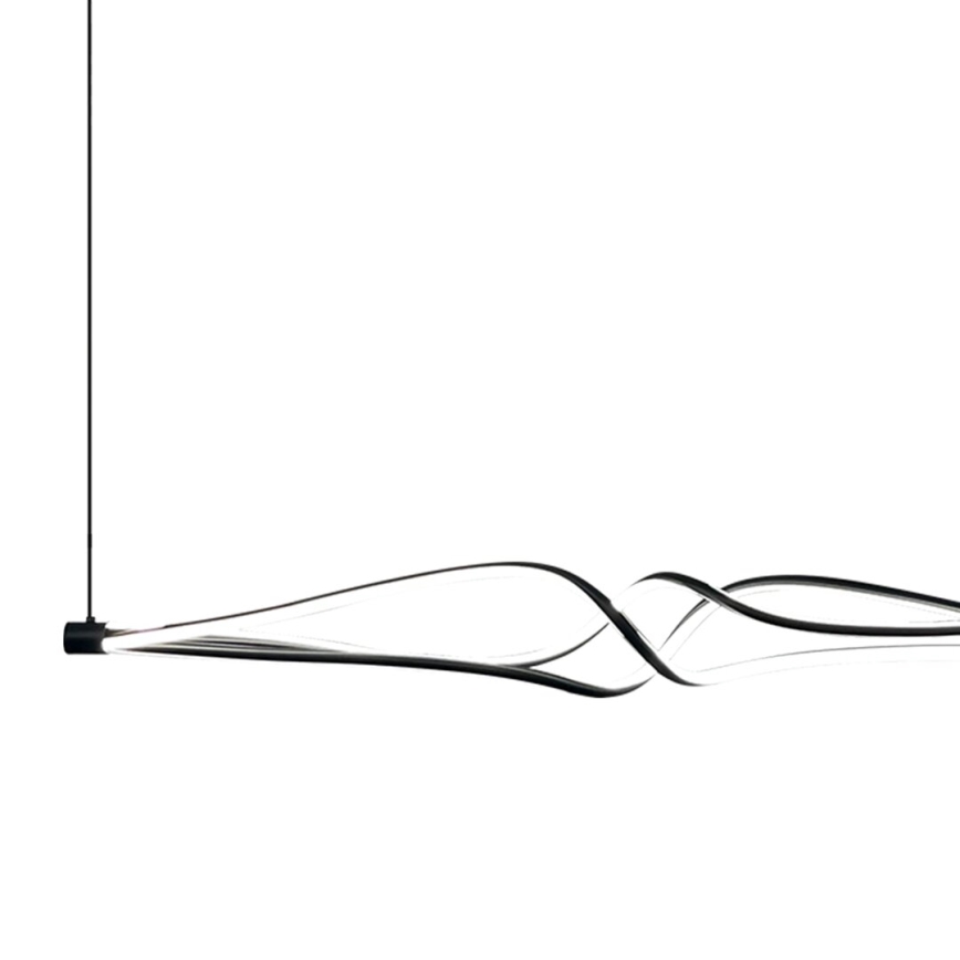 LED Luster na lanku TWISTER LED/56W/230V čierna