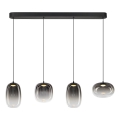 LED Luster na lanku VASO LED/15W/230V čierna/dymová