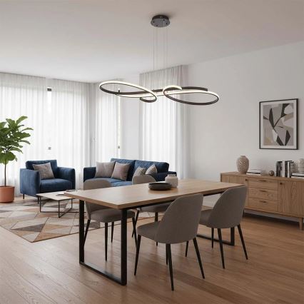 LED luster na lanku VIOLIN LED/40W/230V čierny