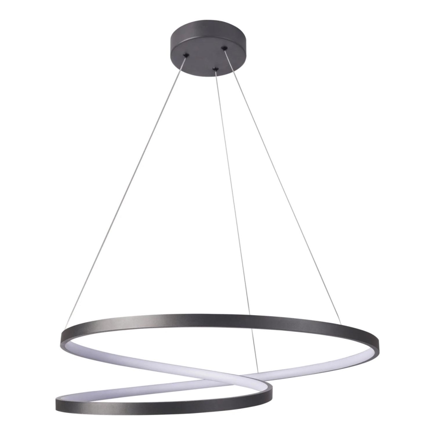 LED Luster na lanku ZEFIRA LED/52W/230V 4000K pr. 60 cm antracit