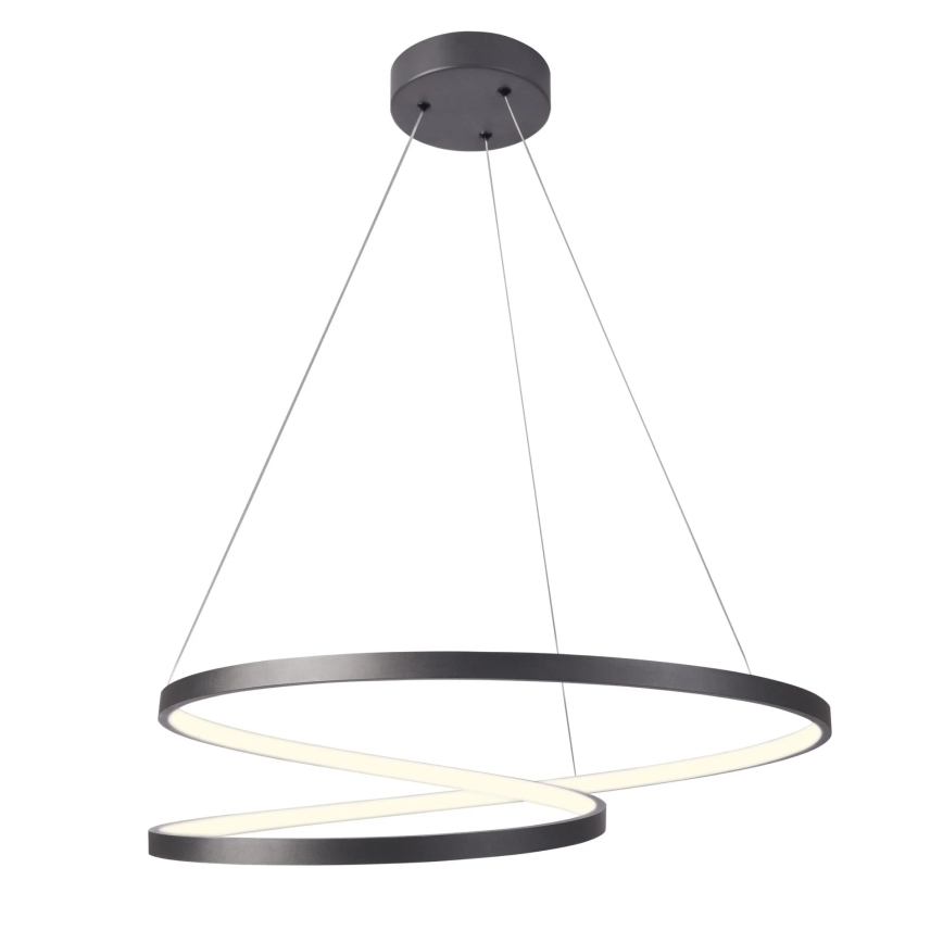LED Luster na lanku ZEFIRA LED/52W/230V 4000K pr. 60 cm antracit