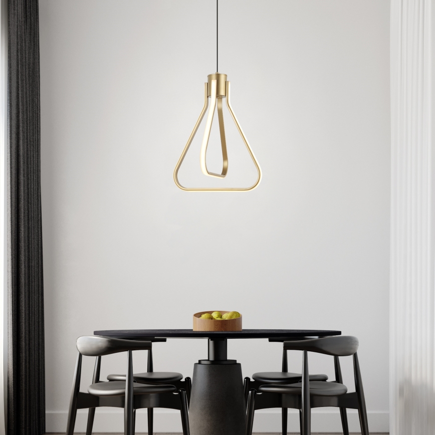 LED luster na lanku ZING LED/19W/230V zlatý