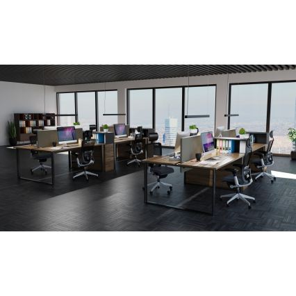 LED luster, závesný na lanku/prisadený, 44 W, 230 V, 3000 K, 120 cm, čierny
