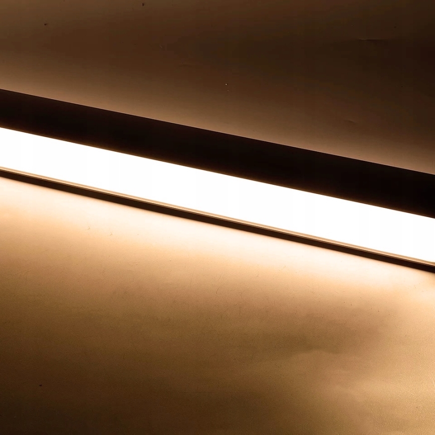 LED luster, závesný na lanku/prisadený, 44 W, 230 V, 3000 K, 120 cm, čierny