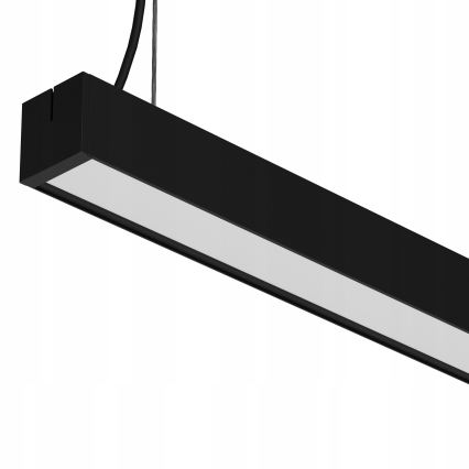 LED luster, závesný na lanku/prisadený, 44 W, 230 V, 3000 K, 120 cm, čierny