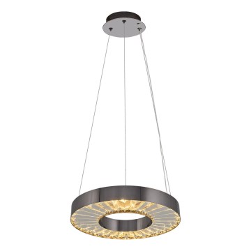LED Lustra na laně JESI LED/35W/230V 3000K Ø 40 cm strieborná