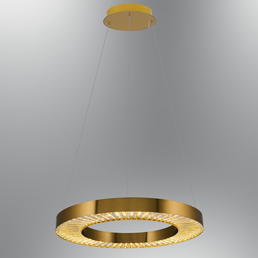 LED Lustra na laně JESI LED/35W/230V 3000K Ø 60 cm bronzová