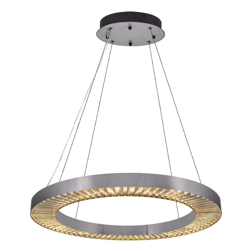 LED Lustre na lane JESI LED/85W/230V 3000K pr. 80 cm strieborná