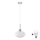 LED Lustre na lankách HARMA 1xE27/60W/230V pr. 25 cm matný chróm/biela