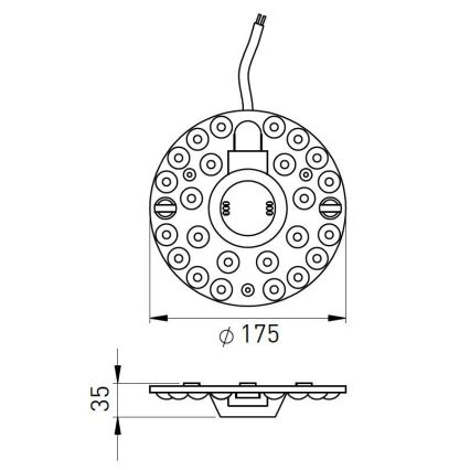 LED magnetický modul LED/24W/230V pr. 17,5 cm 2700/3000/4000/5000/6500K