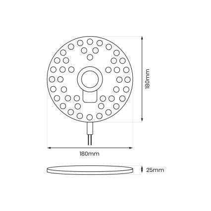 LED Magnetický modul LED/24W/230V pr. 18 cm 4000K