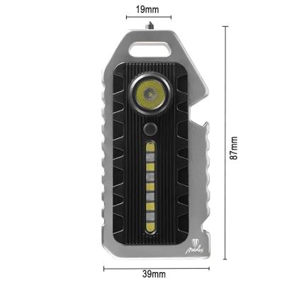 LED Multifunkčná stmievateľná nabíjacia baterka LED/1W/5V IP44 400 mAh 50 lm