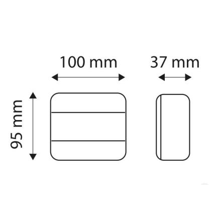 LED Multifunkčné zadné svietidlo MULTI LED/1,2W/12V IP65 červená/oranžová