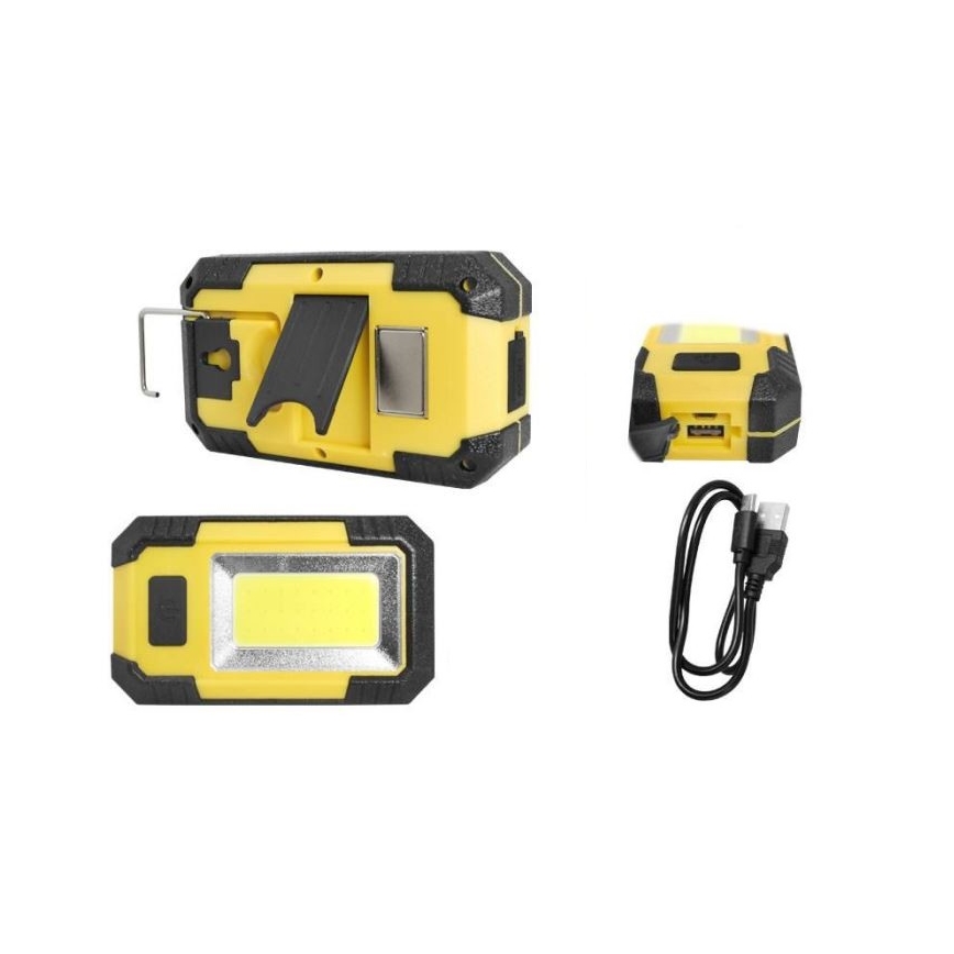 LED Nabíjací reflektor LED/10W/4000 mAh 6000K IP44