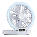 LED nabíjací stolný ventilátor 3,7 V 1200 mAh