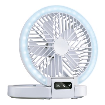 LED nabíjací stolný ventilátor 3,7 V 1200 mAh