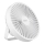 LED Nabíjací stolný ventilátor s LED osvetlením LED/2W/5V USB 2400 mAh biela