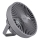 LED Nabíjací stolný ventilátor s LED osvetlením LED/2W/5V USB 2400 mAh šedá