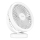 LED Nabíjací stolný ventilátor s LED osvetlením LED/3W/5V USB 2400 mAh biela