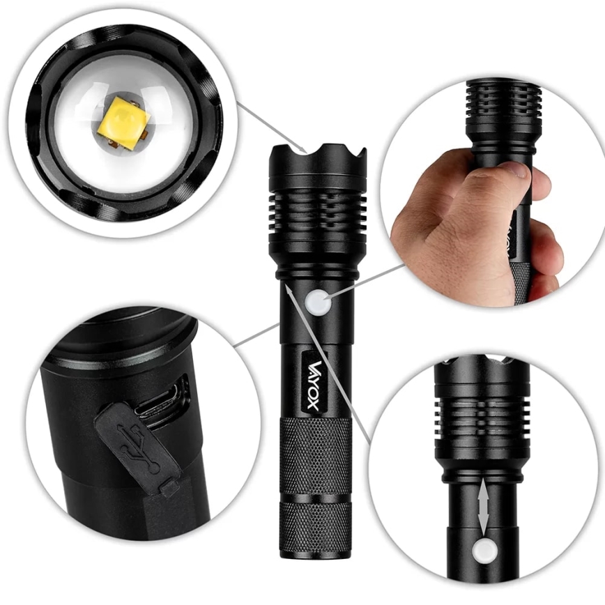 LED nabíjacia baterka LED/10W/5V IPX4 800 lm 1200 mAh