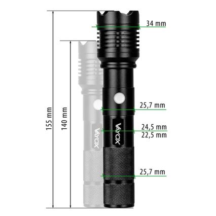 LED nabíjacia baterka LED/10W/5V IPX4 800 lm 1200 mAh