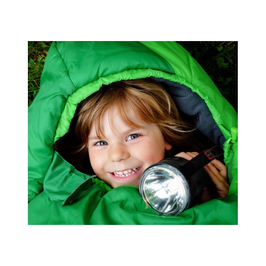 LED Nabíjacia baterka LED/5V 500 lm 1200 mAh čierna