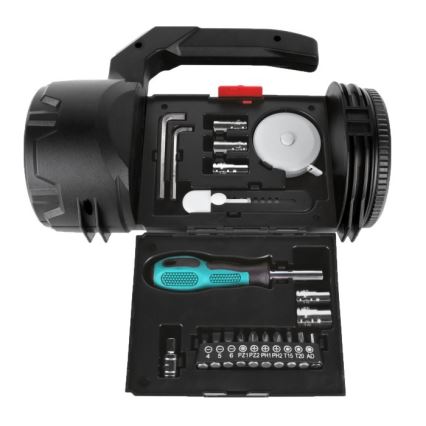 LED Nabíjacia baterka LED/5V 500 lm 1200 mAh čierna