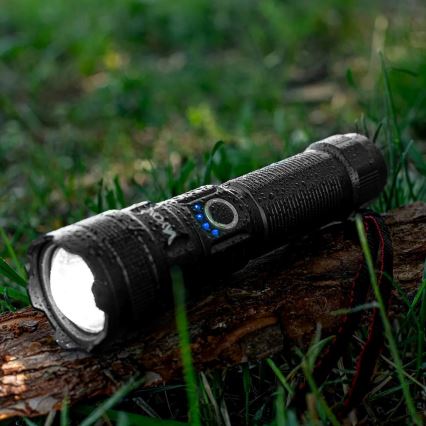 LED Stmievateľná nabíjacia baterka s funkciou powerbanky LED/10W/5V IPX4 600 lm 2000 mAh
