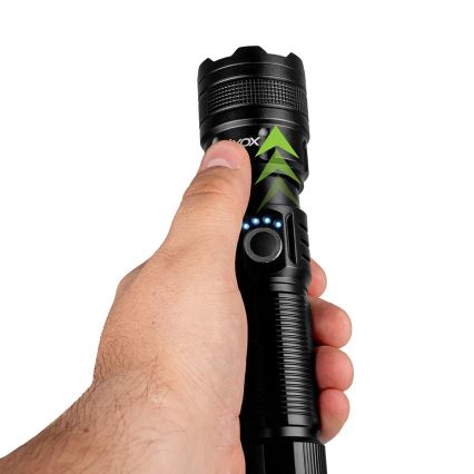 LED Stmievateľná nabíjacia baterka s funkciou powerbanky LED/10W/5V IPX4 600 lm 2000 mAh