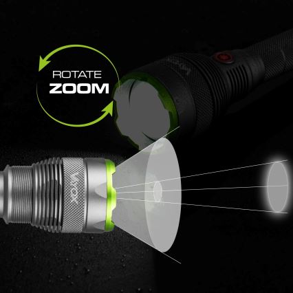 LED Stmievateľná nabíjacia baterka s funkciou powerbanky LED/5V IPX7 10000 lm 2600 mAh