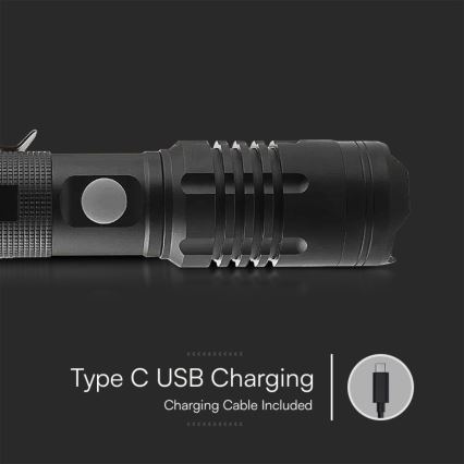 LED nabíjacia baterka USB LED/10W/5V IP54 1000 lm